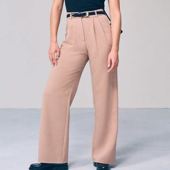 NWT A&F Sloane Tailored Pant 34 Short Tan - Picture 9 of 9